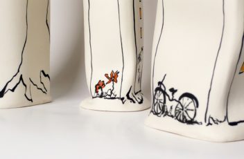 Sculpture en porcelaine, pièce unique, Sophie Buquet